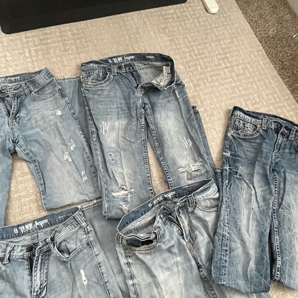 Men’s B. Tuff Jeans (31x36). Set of 5.